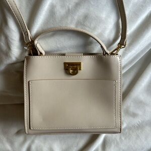 Mango Cream Mini Bag with Gold Accent
